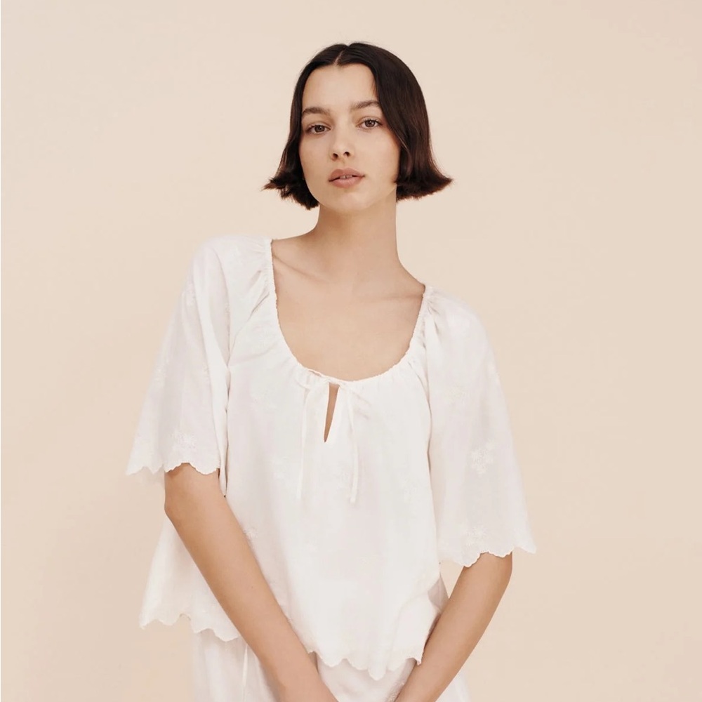 POSSE DAHLIA TOP - VINTAGE WHITE